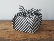 156ri050 Block Print Bandana d6 BLACK