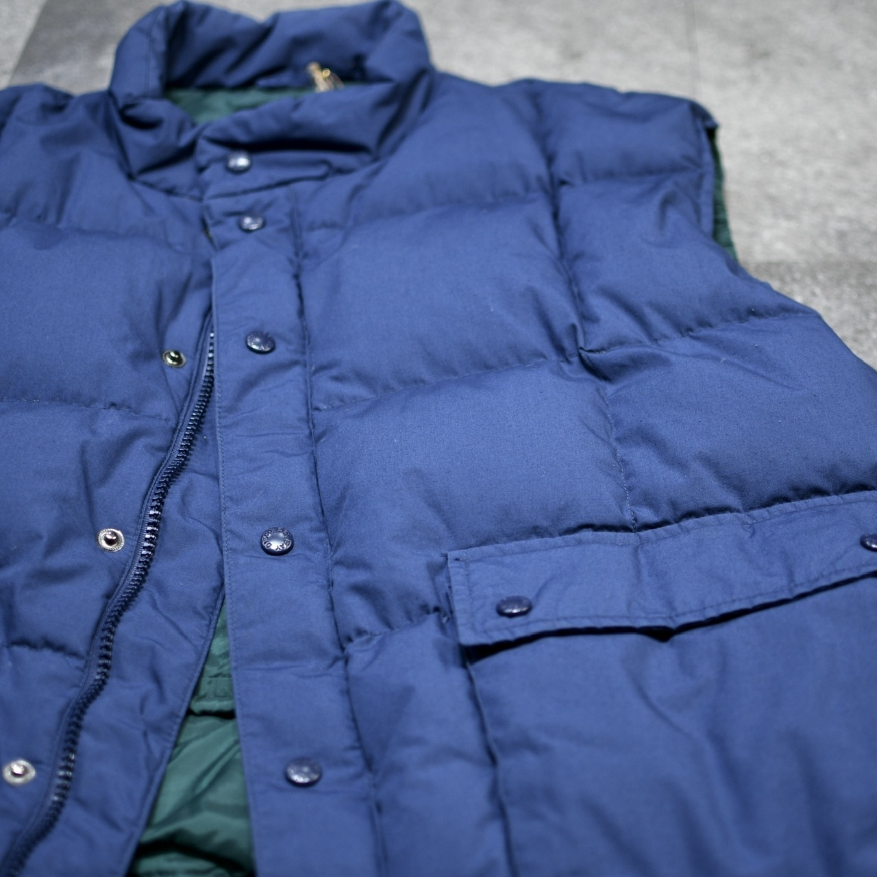 navy down vest