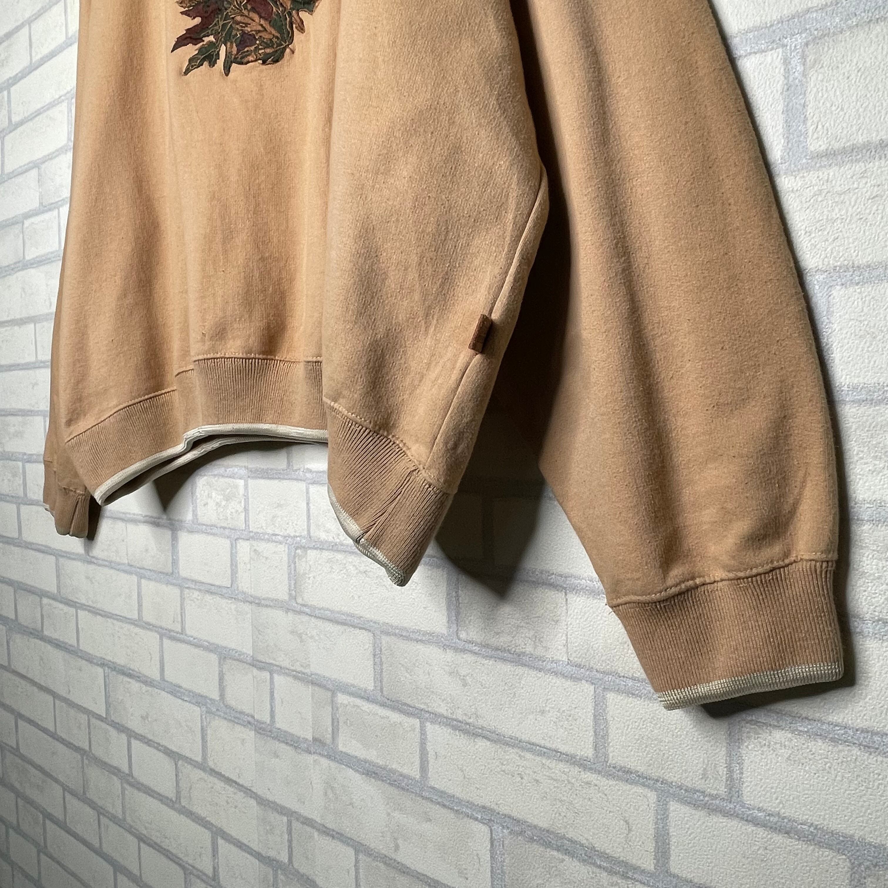 FIELD TESTED スウェット XL ブラウン 刺繍 鹿 アニマル ヘビー 