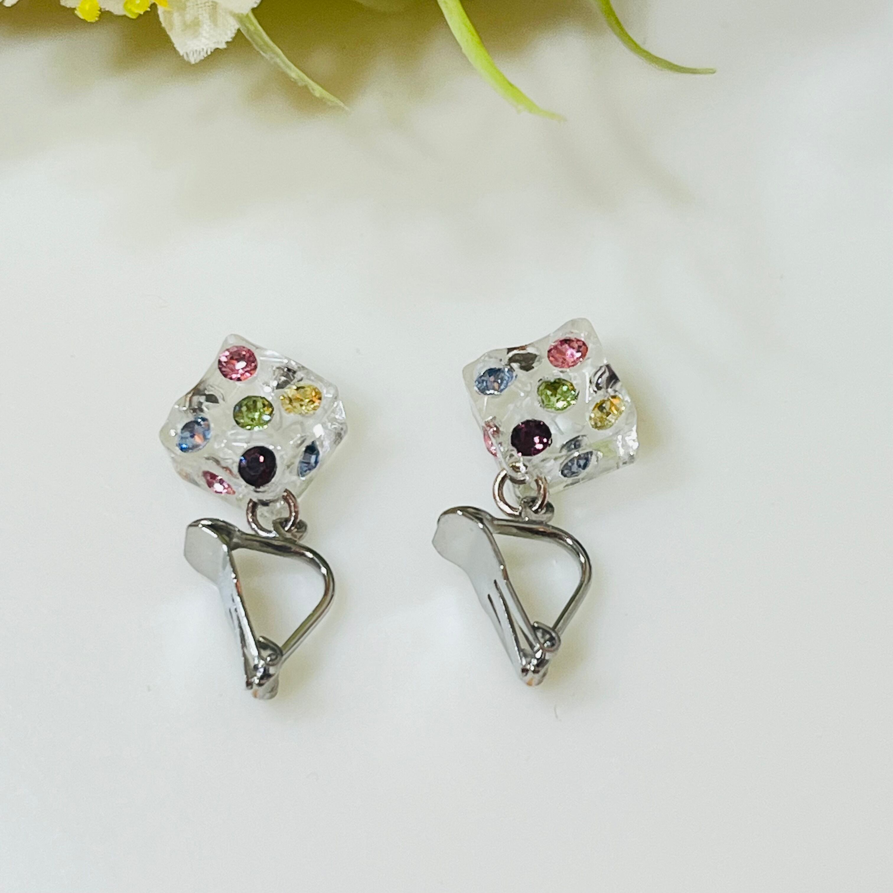 イヤリング ドミノクリアマルチ | harraca（アラカ）