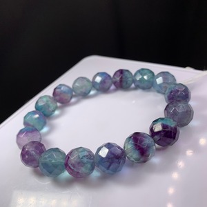 f11 64面体フローライトカットブレスレット