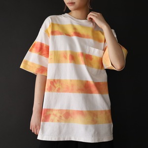 " CAMBER " loose silhouette uneven color stripe design cut & sewn