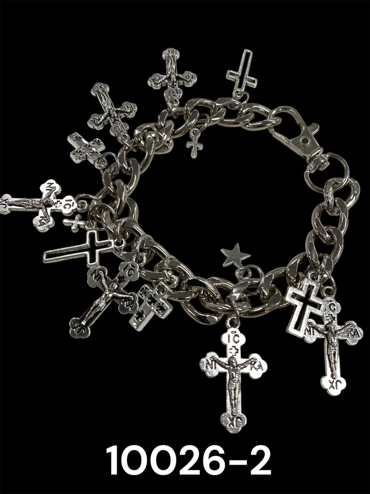 【RE RINBEL】Punk Cross Bracelet 10026