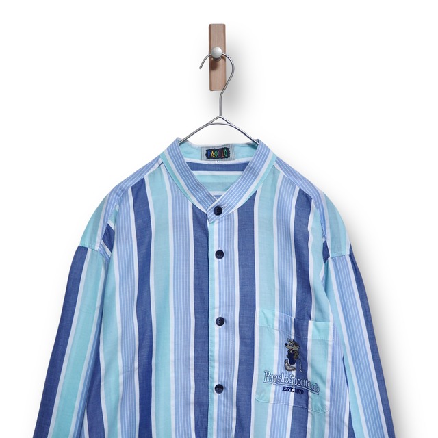 【VINTAGE】長袖バンドカラーシャツ