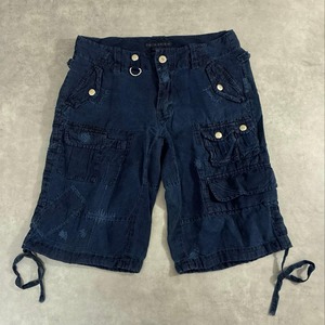 90-00s Ralph Lauren カーゴ ハーフパンツ インディゴ リネン
