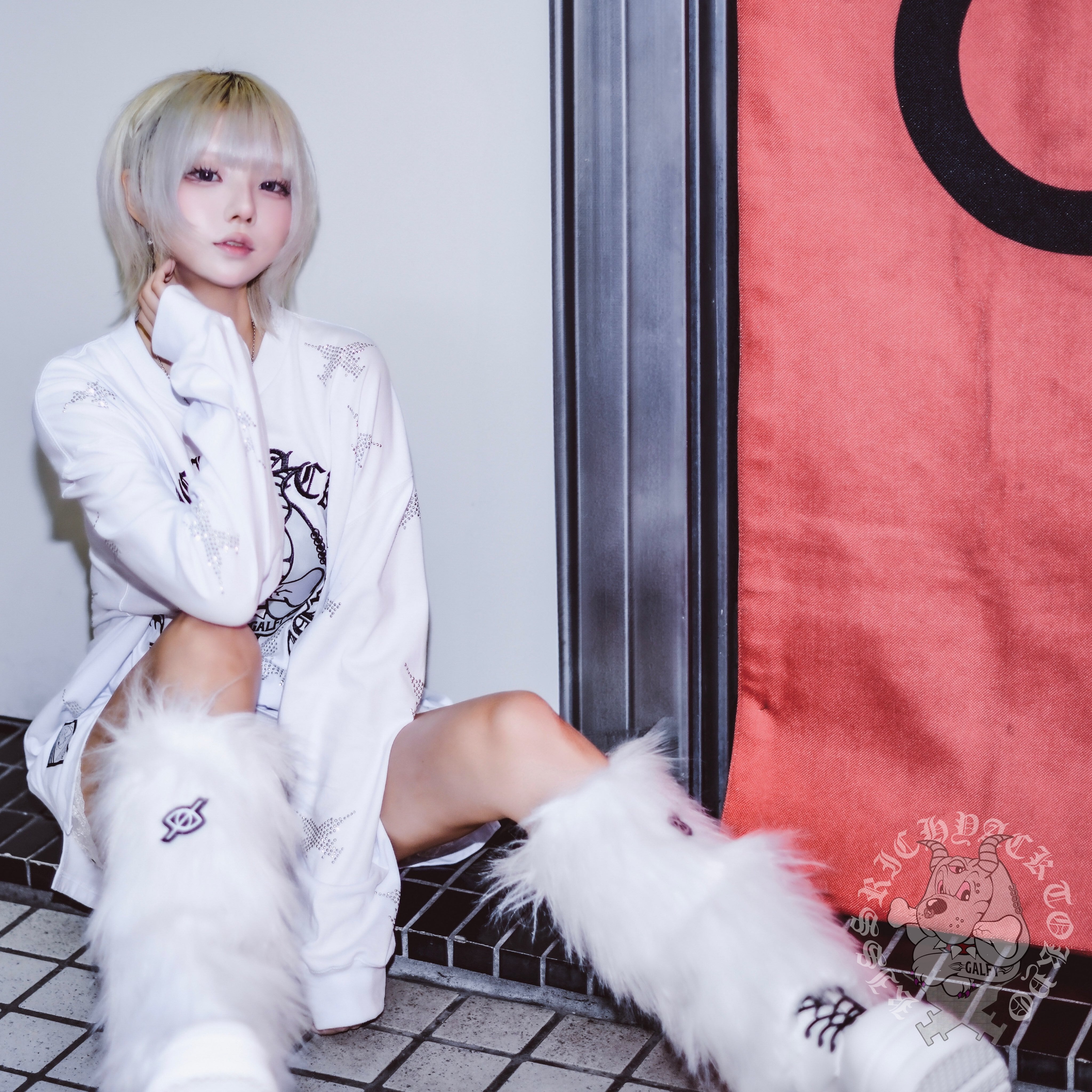 KRY clothing GALFY ピカピカ注射器ロンT 白 REFLEM 即納】「ピカピカ注射器ロンT」 | KRY clothing