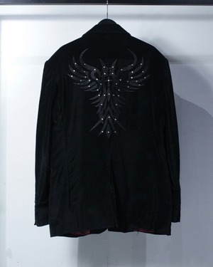【Caka BLACK】Gothic Embroidery Vintage Loose Velvet Tailored Jacket