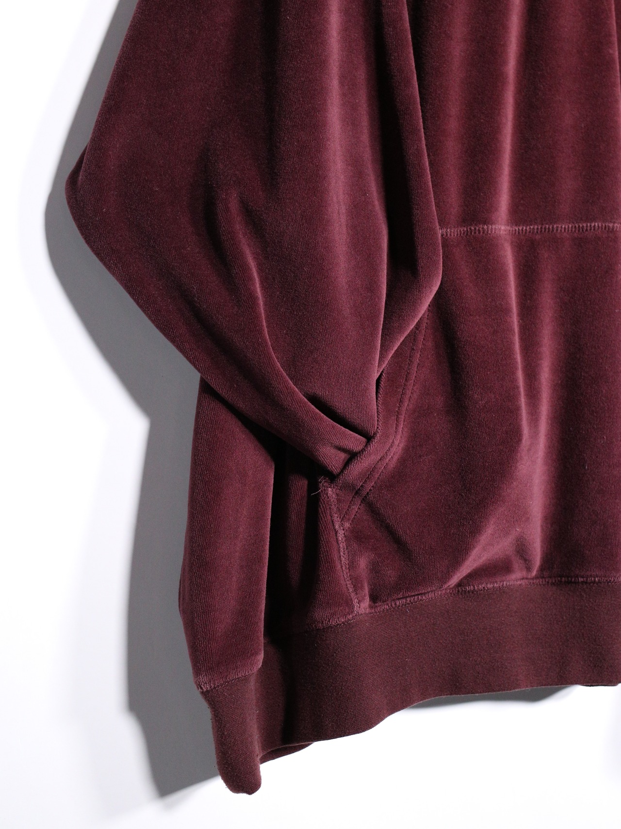 "KING SIZE" XXXL super over silhouette velours half-zip pullover - 10