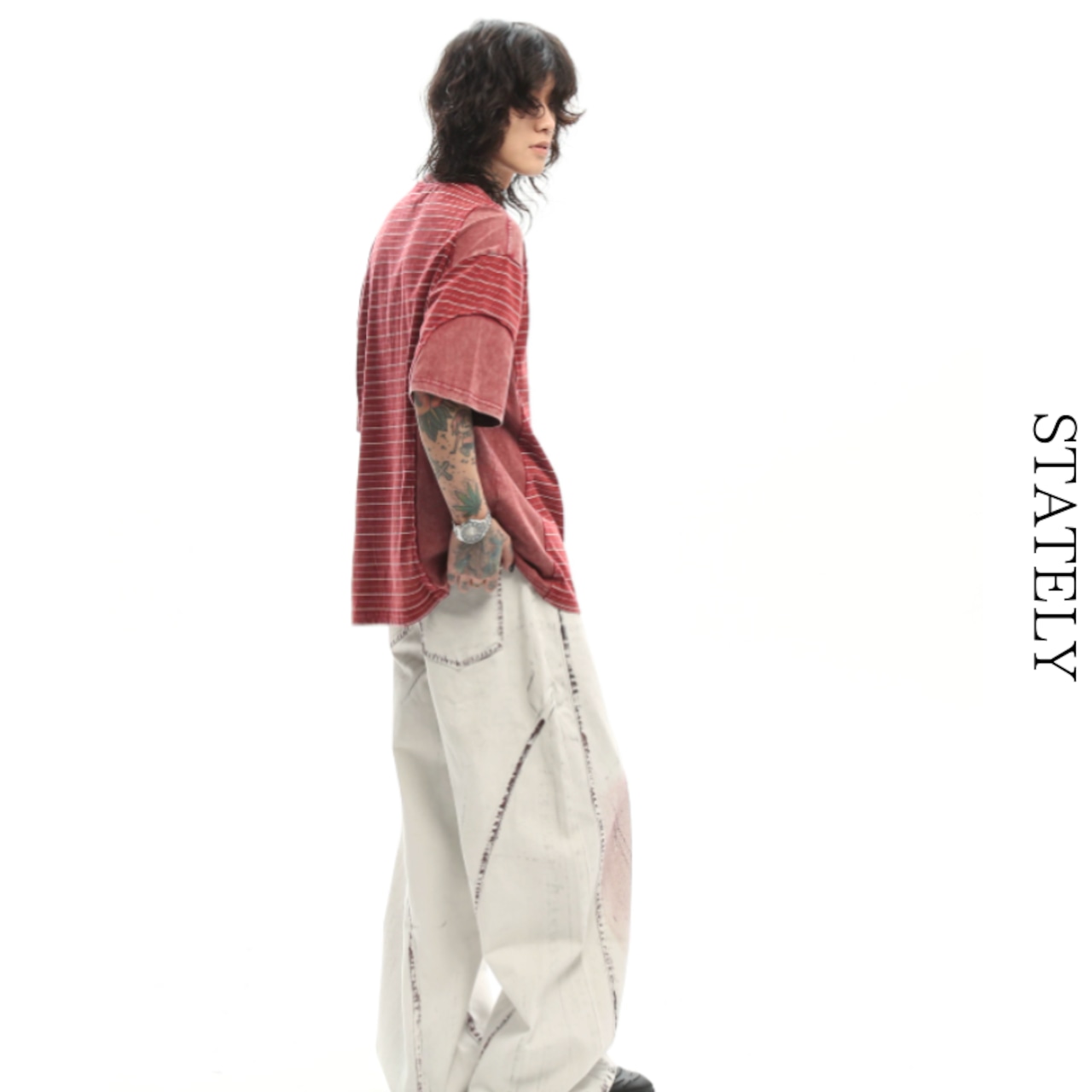 カーブストライプTee/2color_T260・画像7