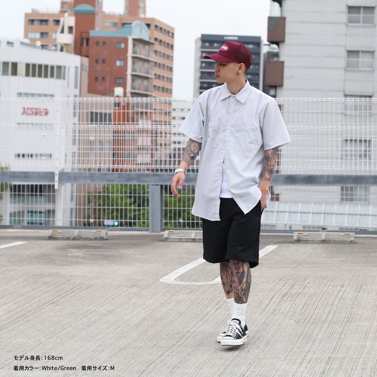 RED KAP レッドカップ SP20 Short Sleeve Striped Work Shirt 半袖