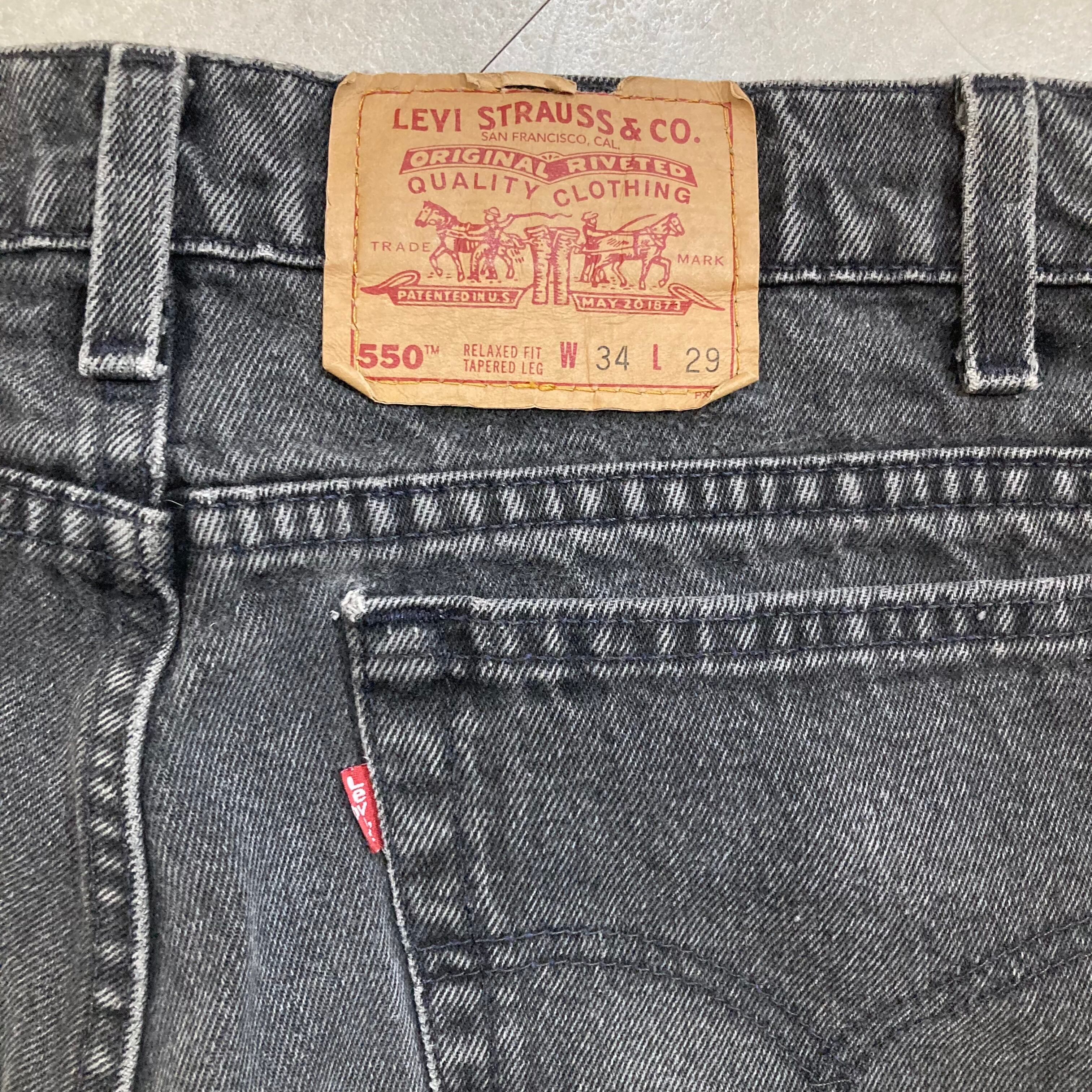 90年代 USA製【 Levi's 550 】リーバイス ブラックデニム バギーデニム