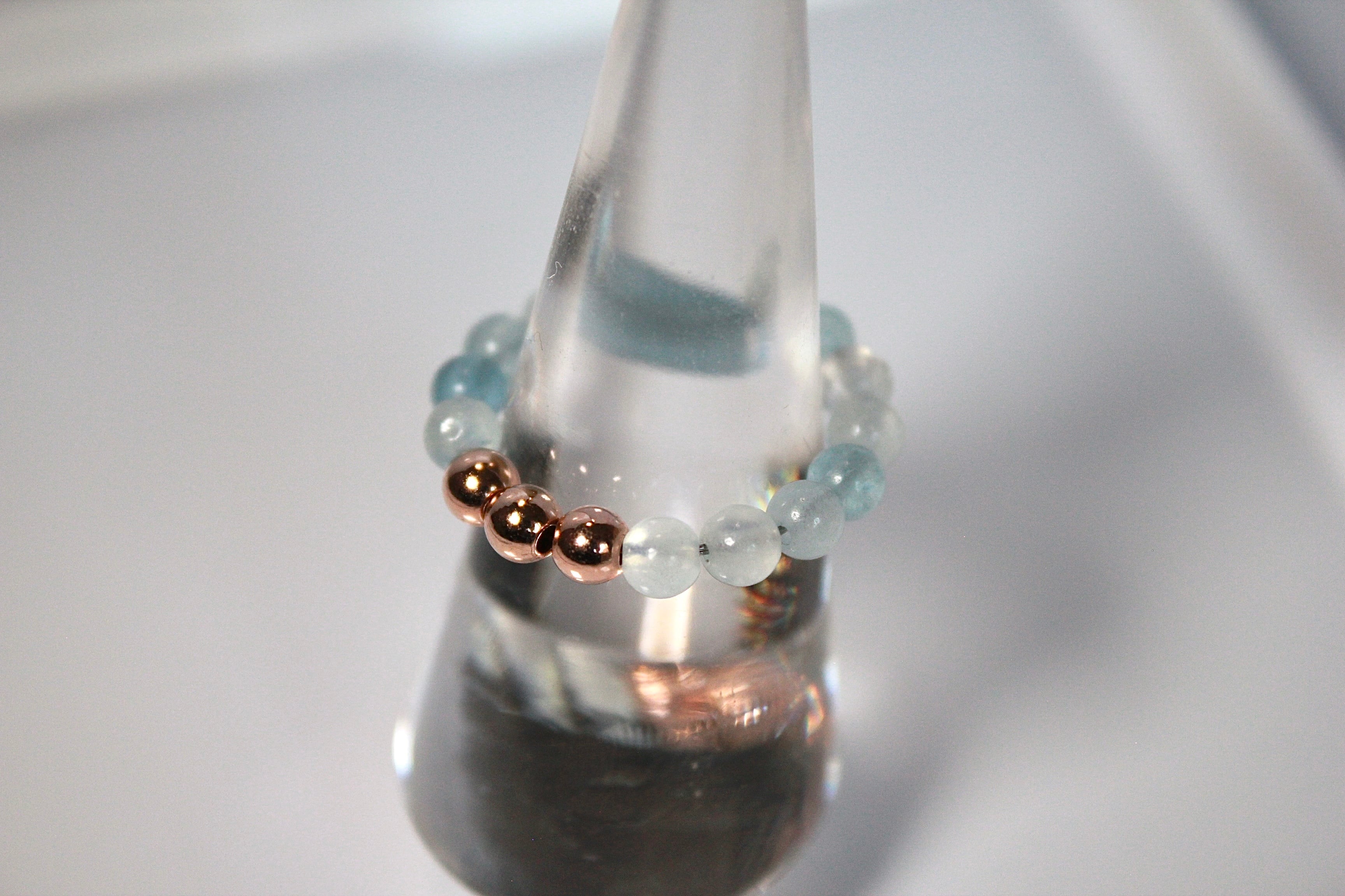 幸せな未来へ導く天使の石-アクアマリン：Crystal Blue ring | tigre