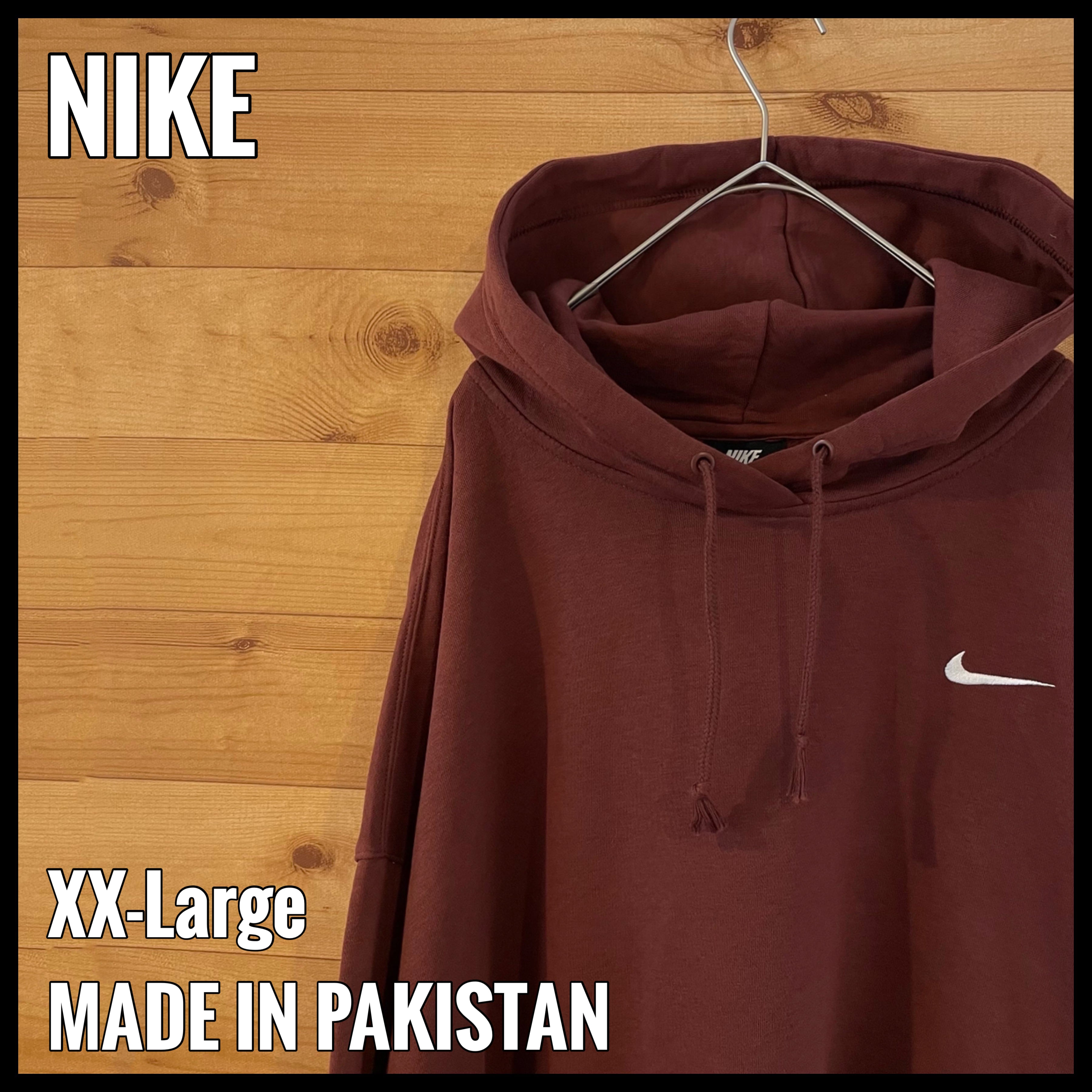Nike スウッシュ 刺繍ロゴ パーカー スウェット フーディー プルオーバー 2xl ビッグシルエット ワイドサイズ Us古着 古着屋手ぶらがbest