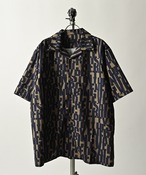 MMMM Alphabet print short sleeve shirt *Can be worn as a set  (BEG/BLK) 15090M25