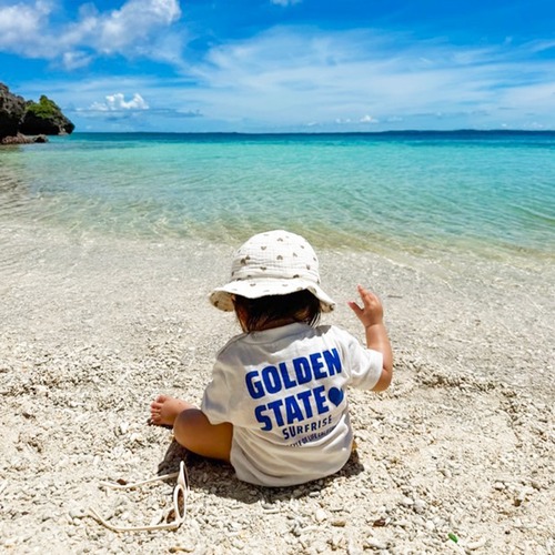 ★Kids★ GOLDEN STATE Tee - White / Blue