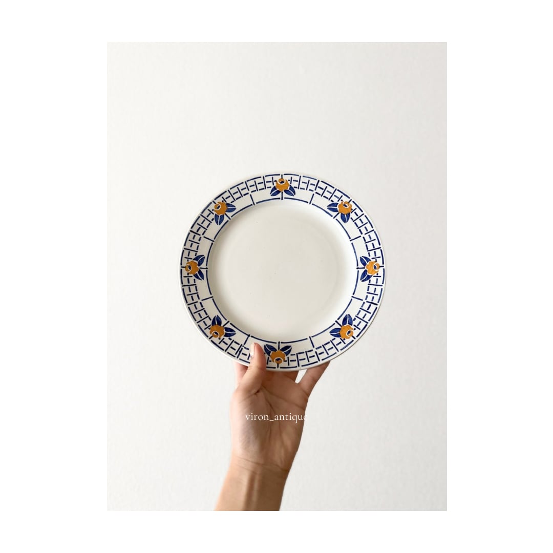 Sarreguemines サルグミンヌ / “RIBEAUVILLE” アールデコ調の平皿プレート a