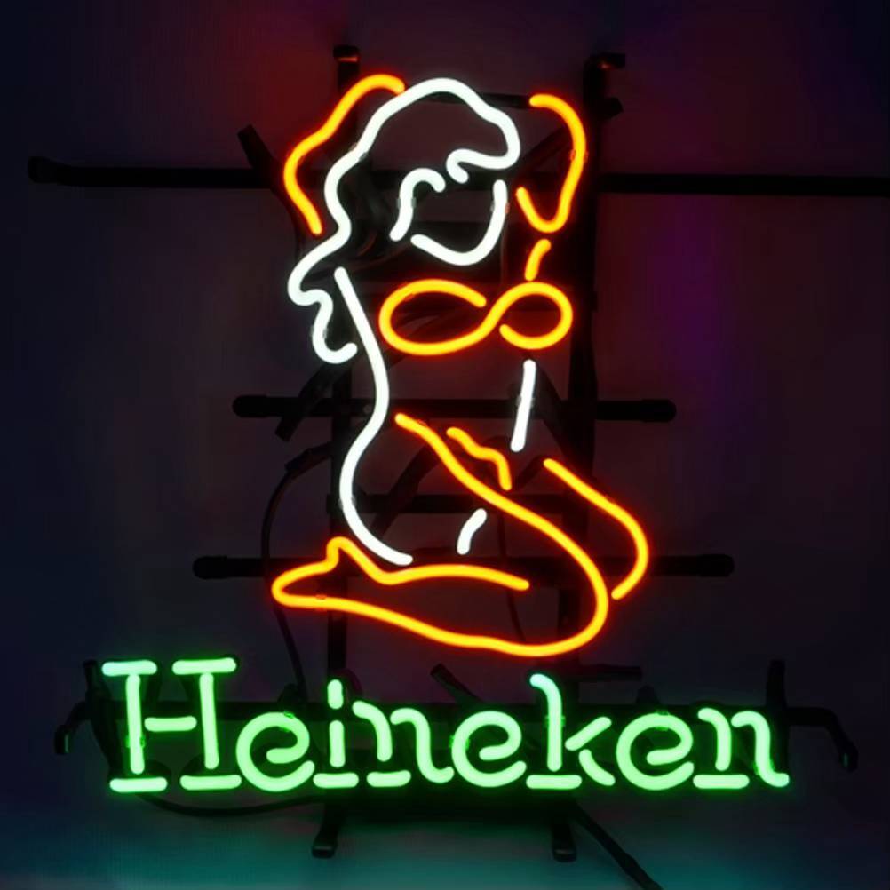 ハイネケン ビール Heineken 女性 ネオンサイン BAR オーダー ハイネケン ビール Heineken 女性 ネオンサイン BAR オーダー