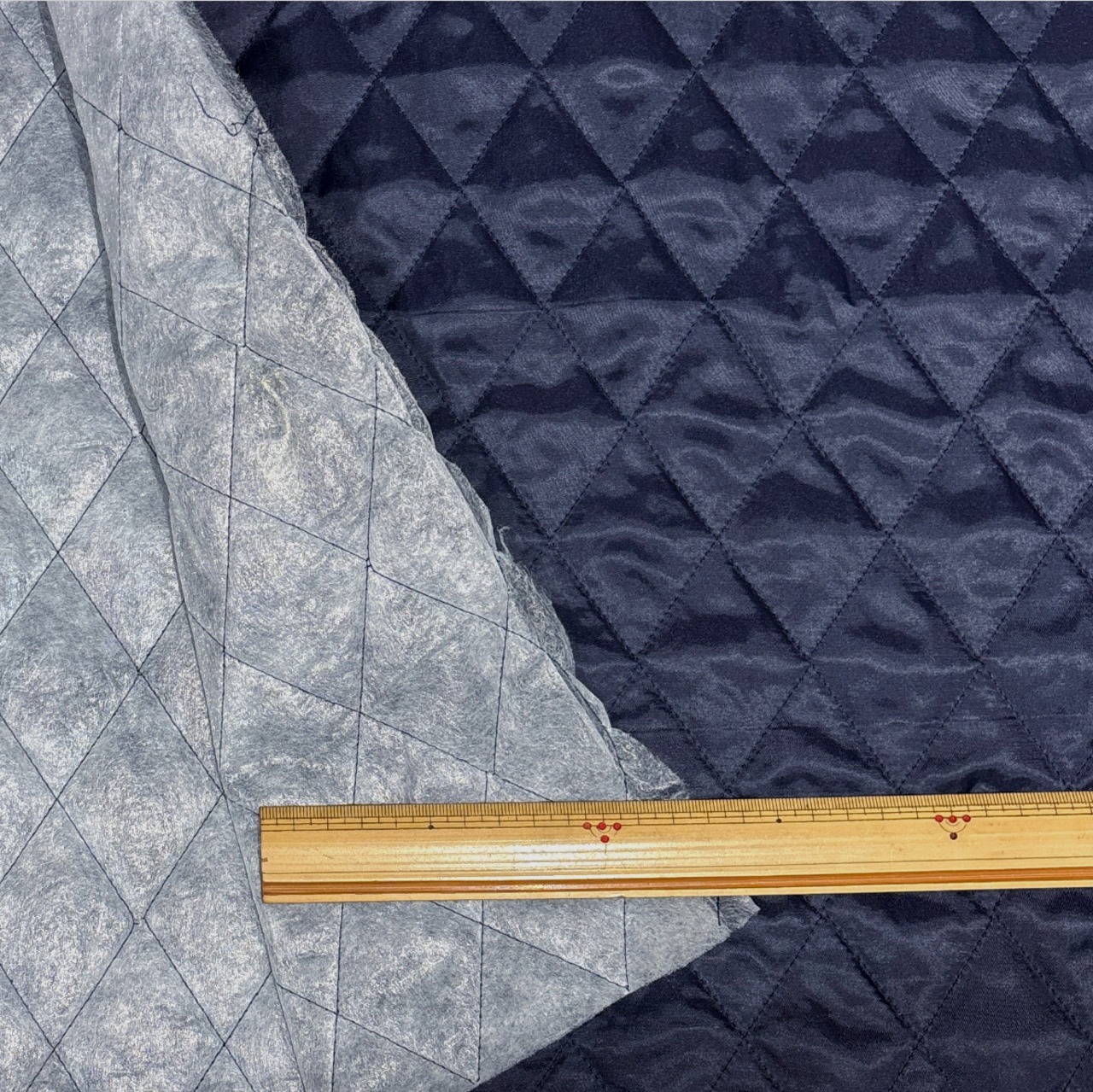 ★NY021◆1m◆ポリエステル100%ダイヤキルト生地◆ネイビー