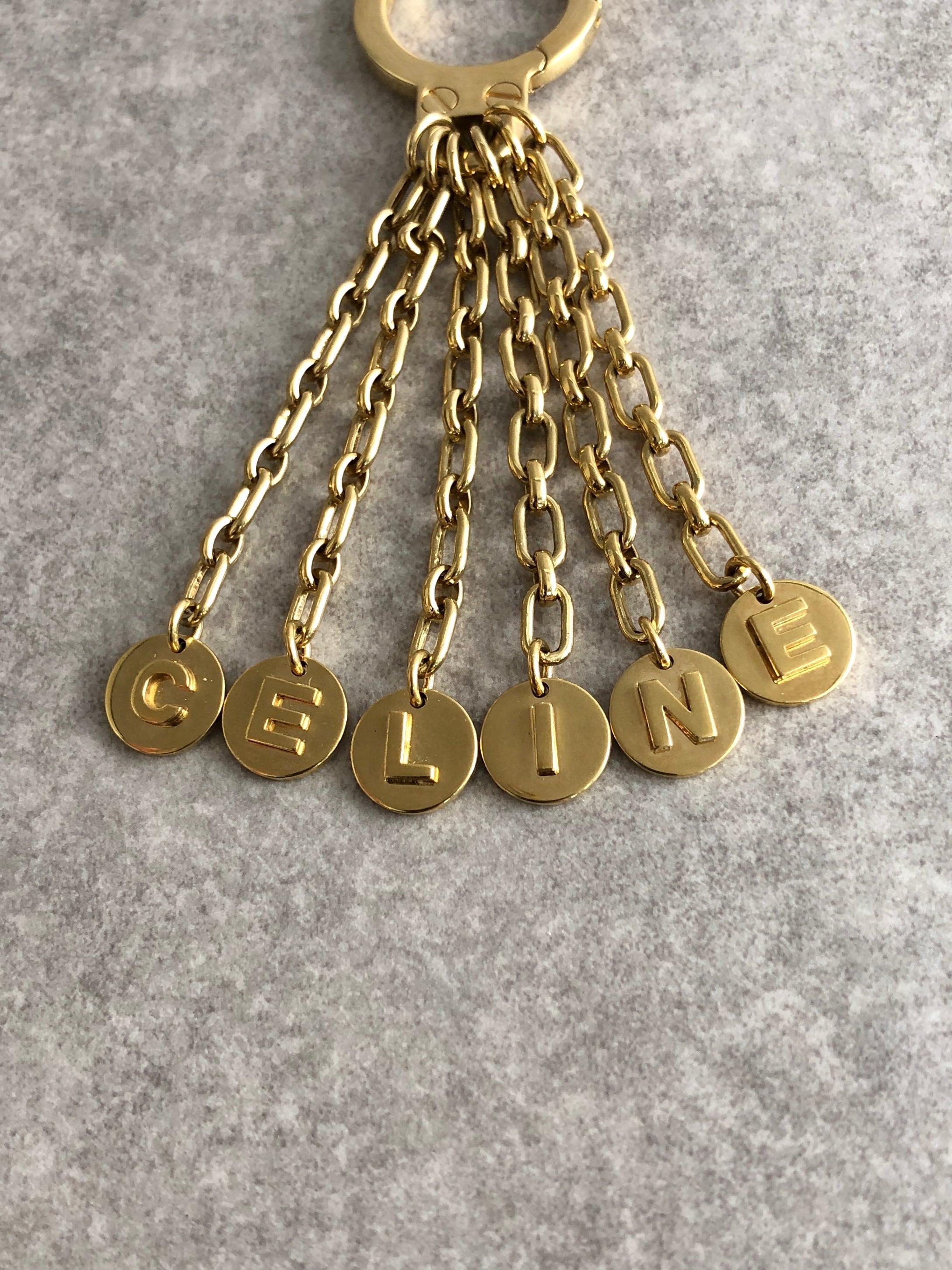 CELINE セリーヌ チャーム ゴールド ロゴ チャーム vintage