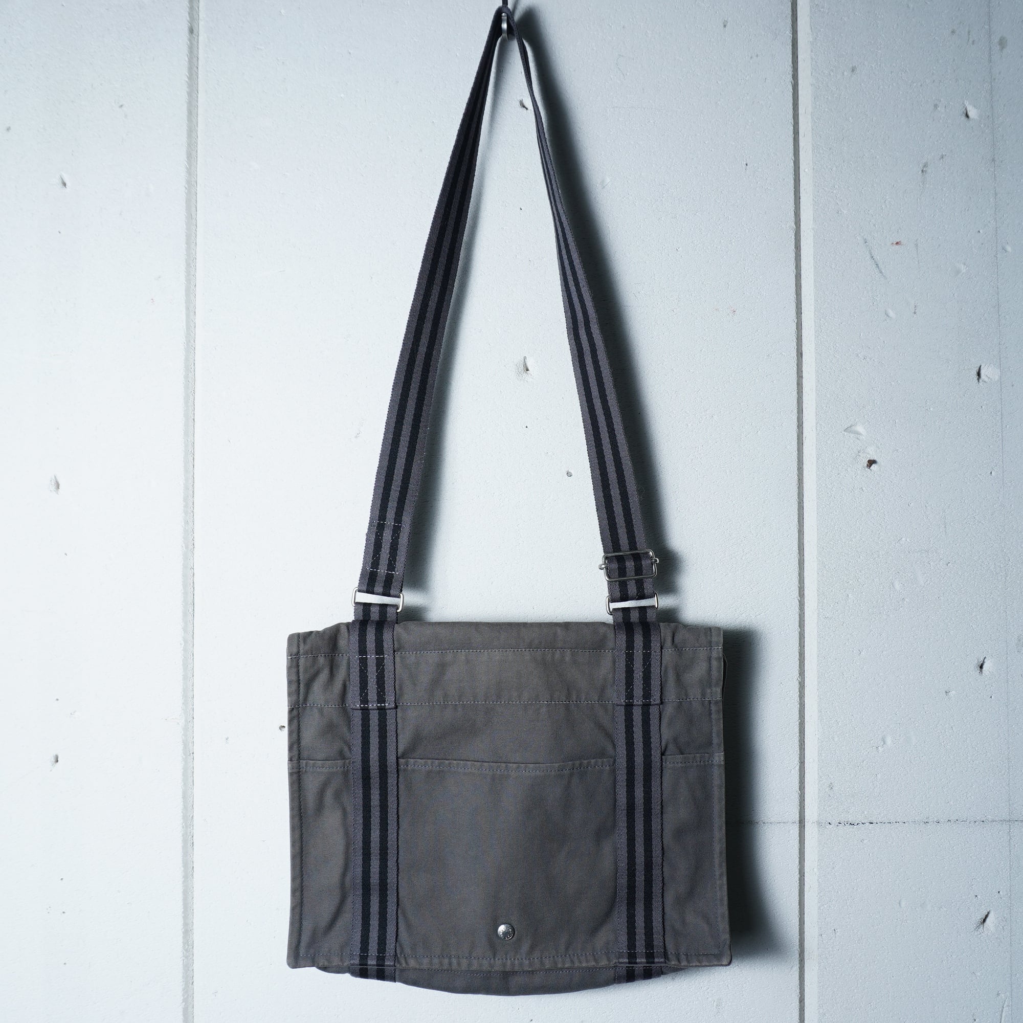 HERMES】エルメス フールトゥバサスキャンバスショルダーバッグ gray