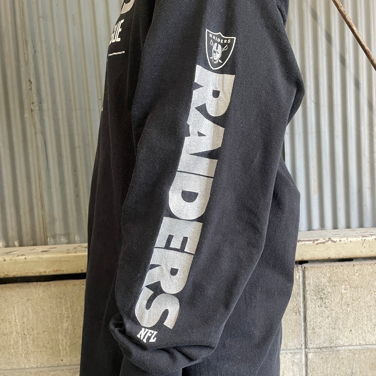 NFL ラスベガス・レイダース チームロゴプリント ロングTシャツ メンズ
