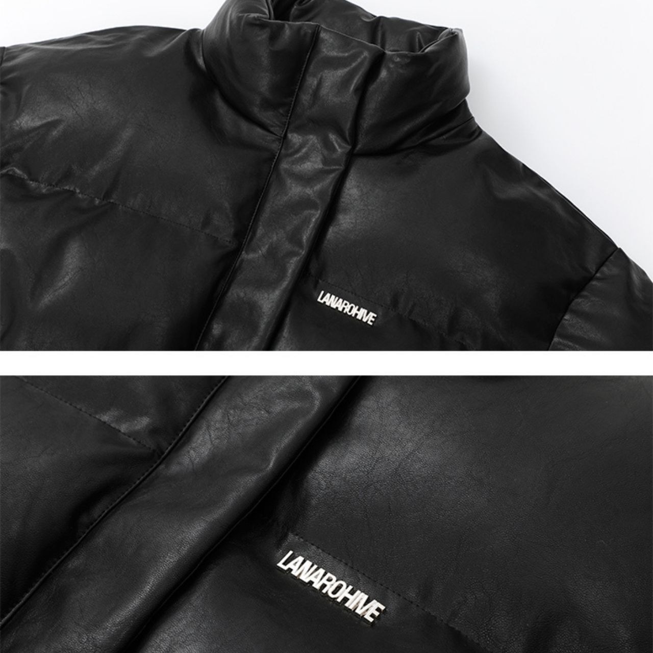 レザー風ボリュームコットンブルゾン　1005