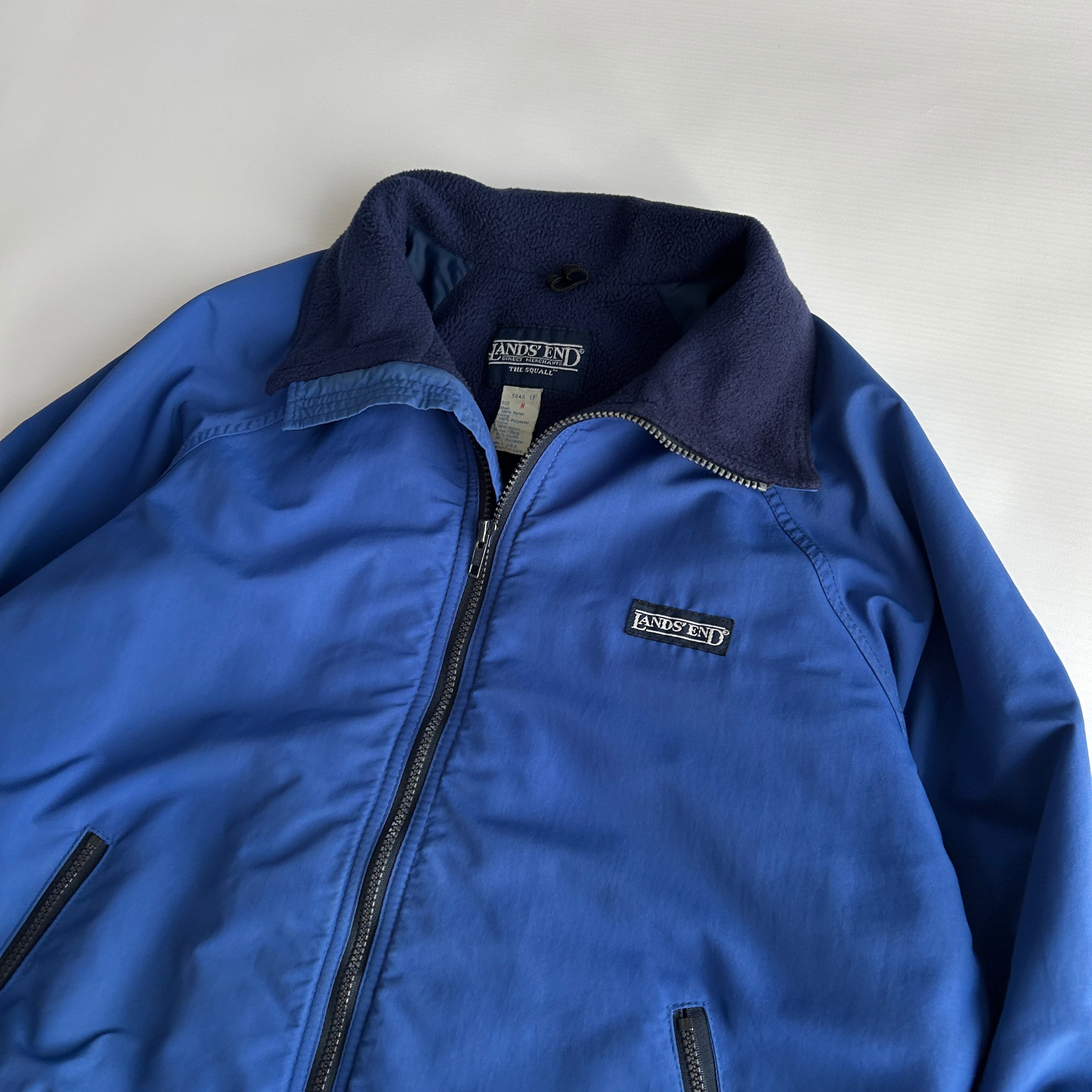 90s〜 LAND'S END Quilting Jacket dead stock 90's lands' end polartec lined gore tex jacket navy L