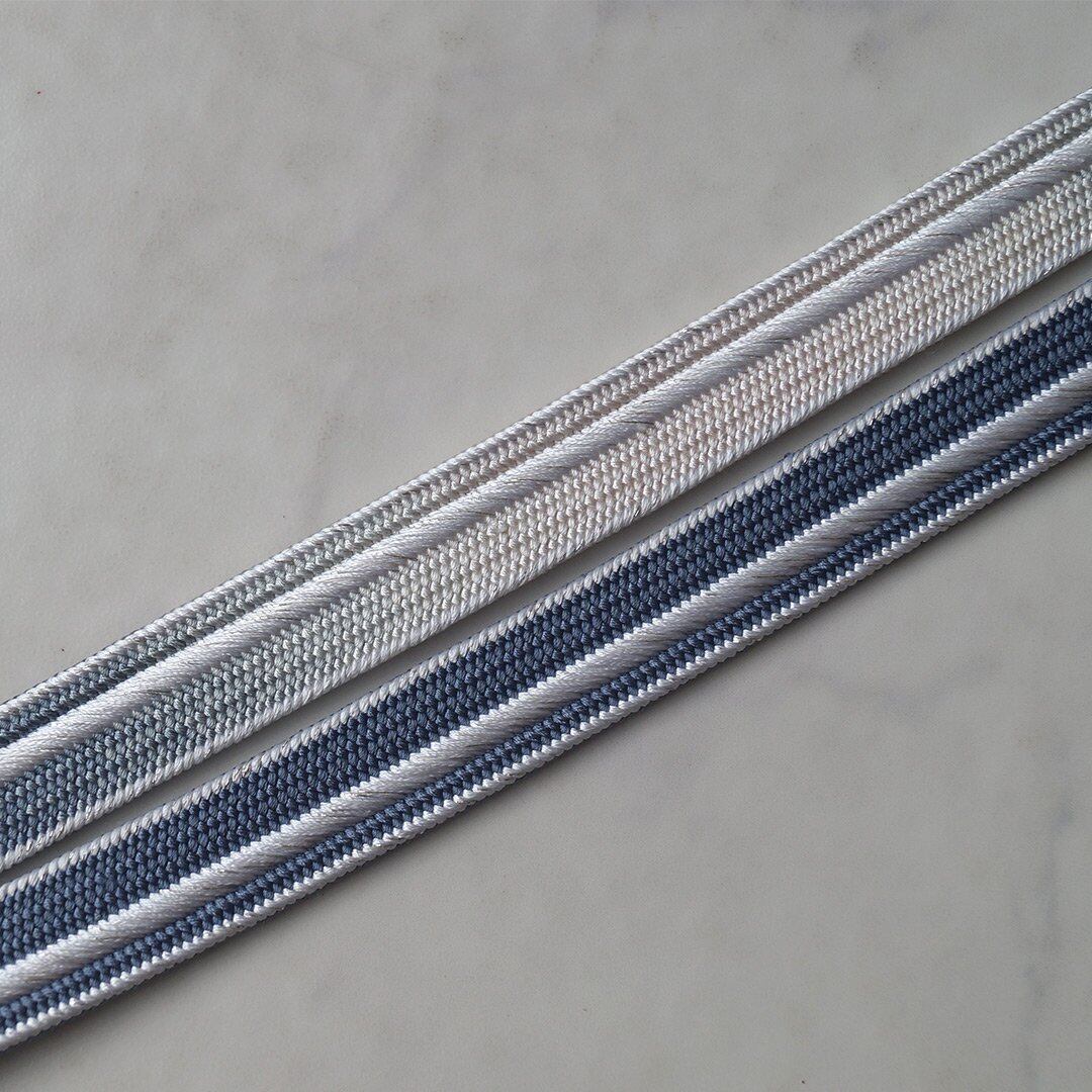 【帯締め】舛花色×白 畝打大和組 帯締め 241106⑮