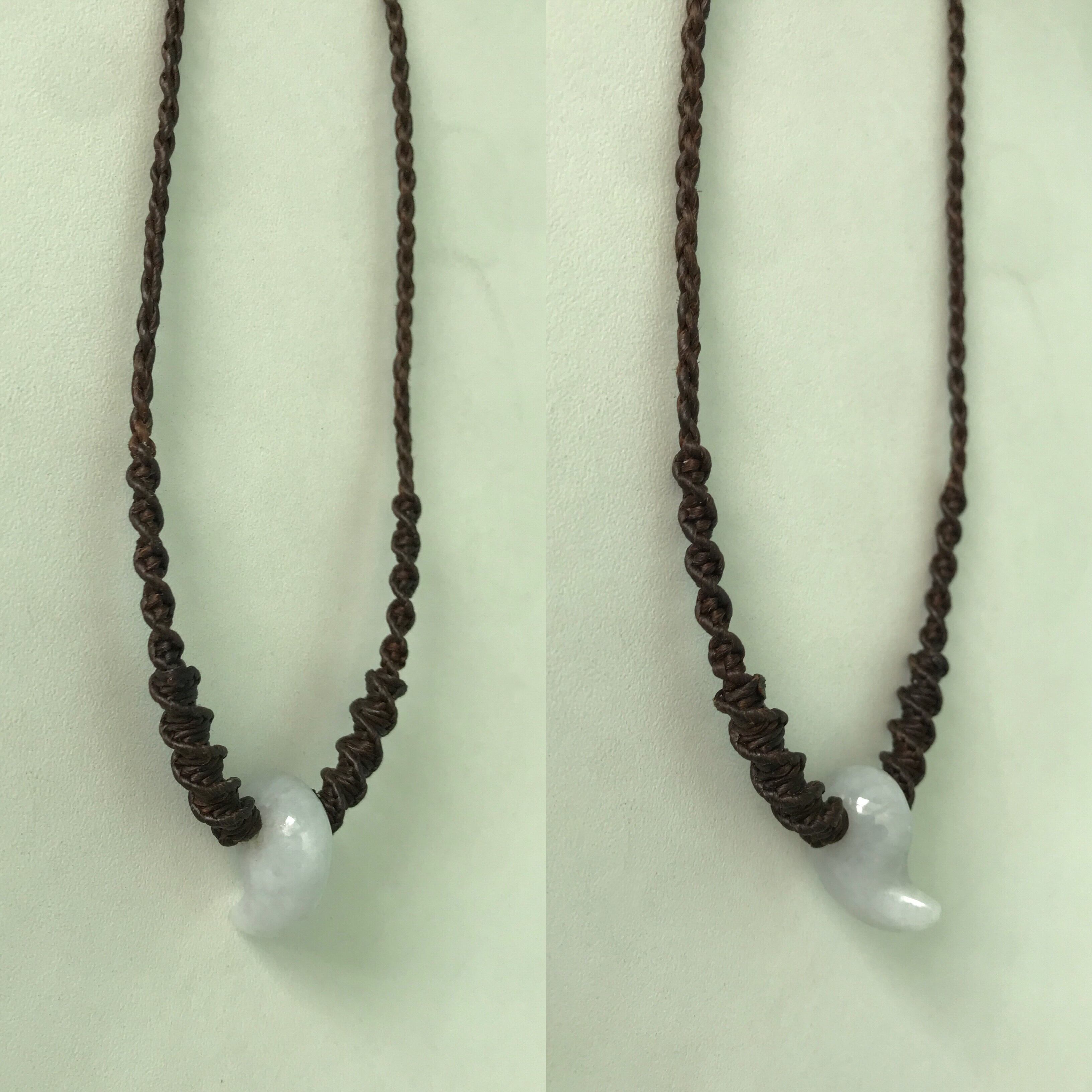 NU JOMON SERIES MAGA TAMA - JADE NECKLACE - 天然翡翠 勾玉