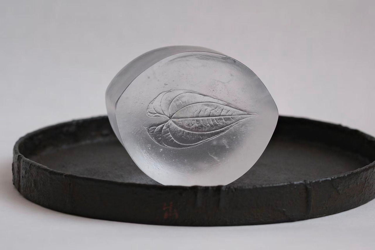 王承龍 Wang Chenglong - オブジェクト-居待ち月 glass obejct