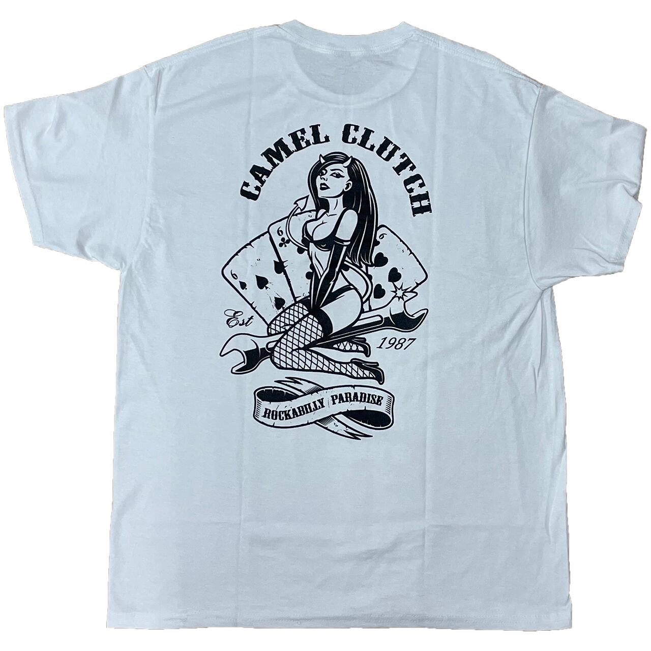T-02W】デビルガールTシャツ／ホワイト(バックプリント) | PAY ID