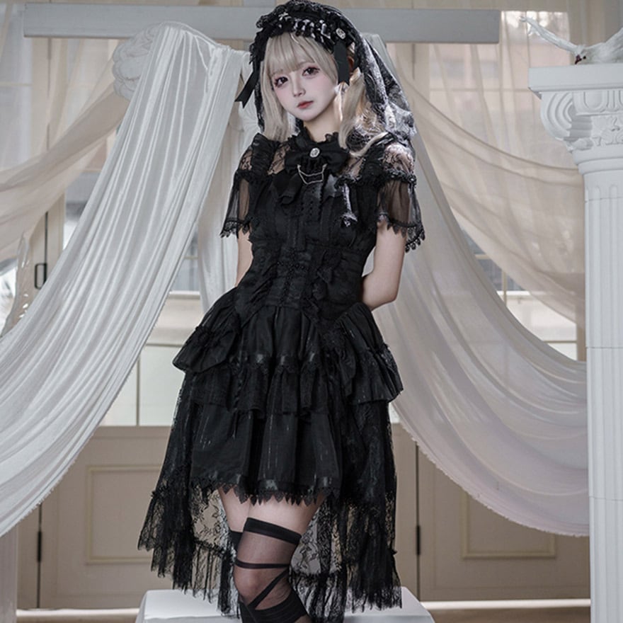 ヘッドドレス ヘアバンド レース ダークファッション イベント衣装