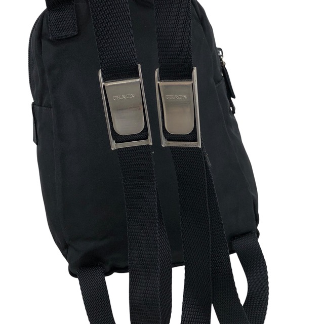 PRADA プラダ バックパック ブラック トライアングルロゴ ナイロン ミニバッグ vintage ヴィンテージ オールド sriuzp