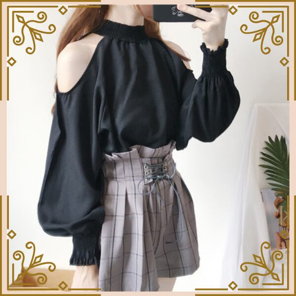 オープンショルダーエレガントトップス Trnd670 Re Tro