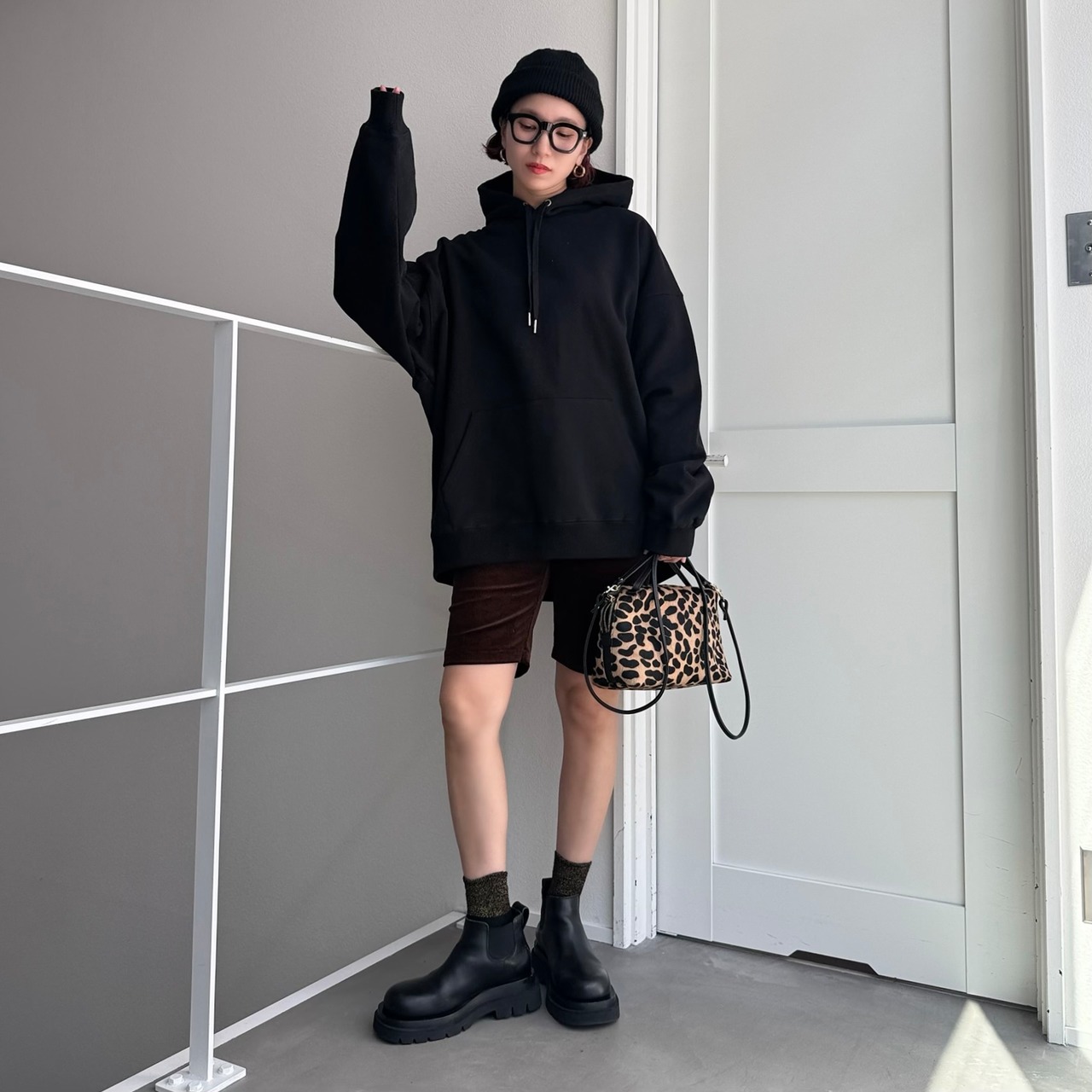 フーディーUSコットンBIGスウェットPO/ブラック