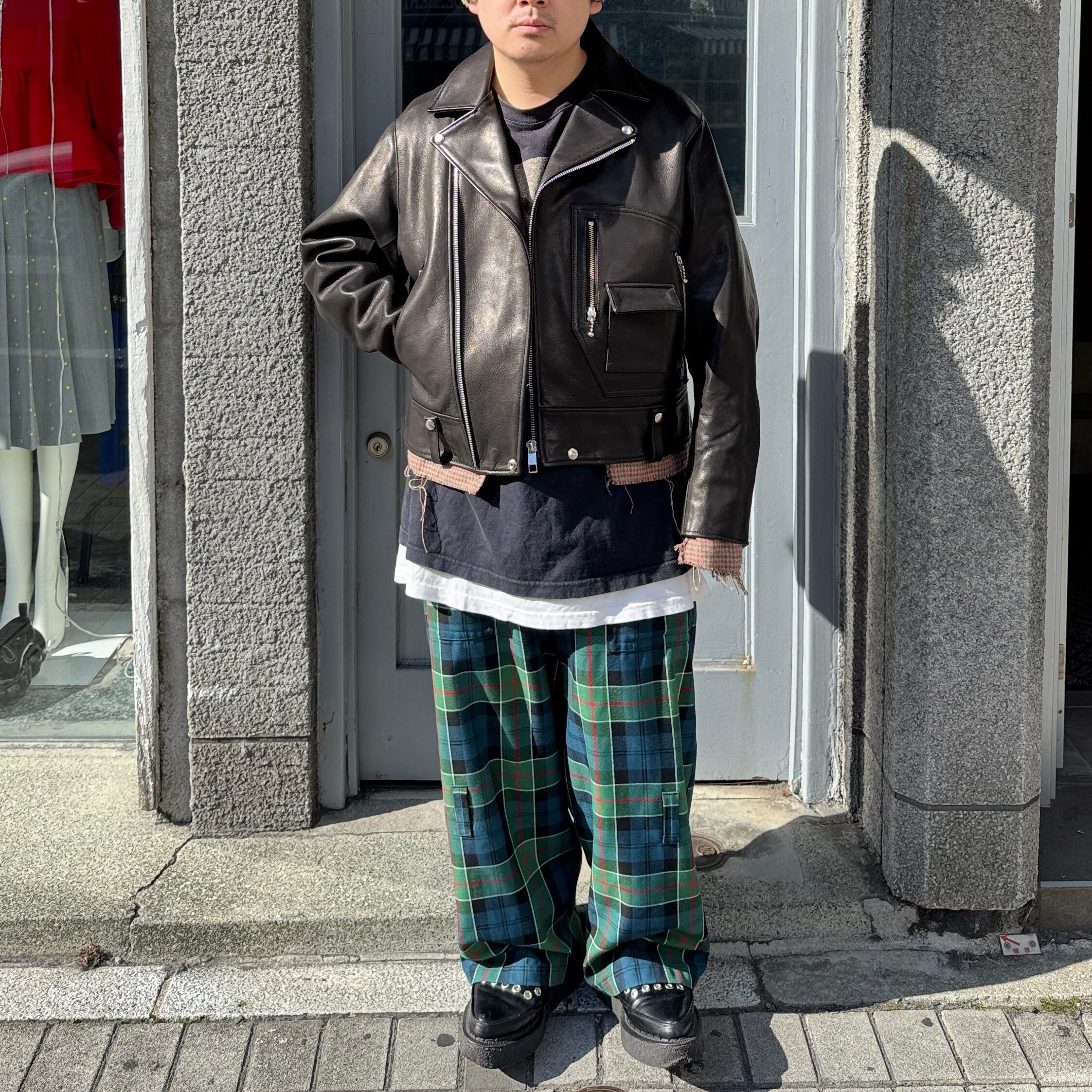 SEVESKIG / Cow Leather D-Pocket Riders / BLACK | ふぁいん
