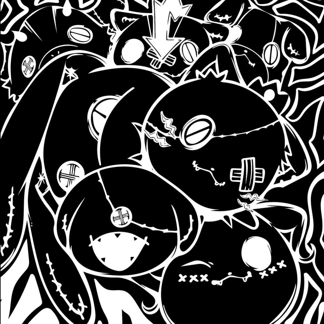 【miku*・29日までお取り置き】NieR パーカー3点セット 初音ミク×NIER ぬいぐるみ2種類セット＊缶バッジ2個付き | NIER