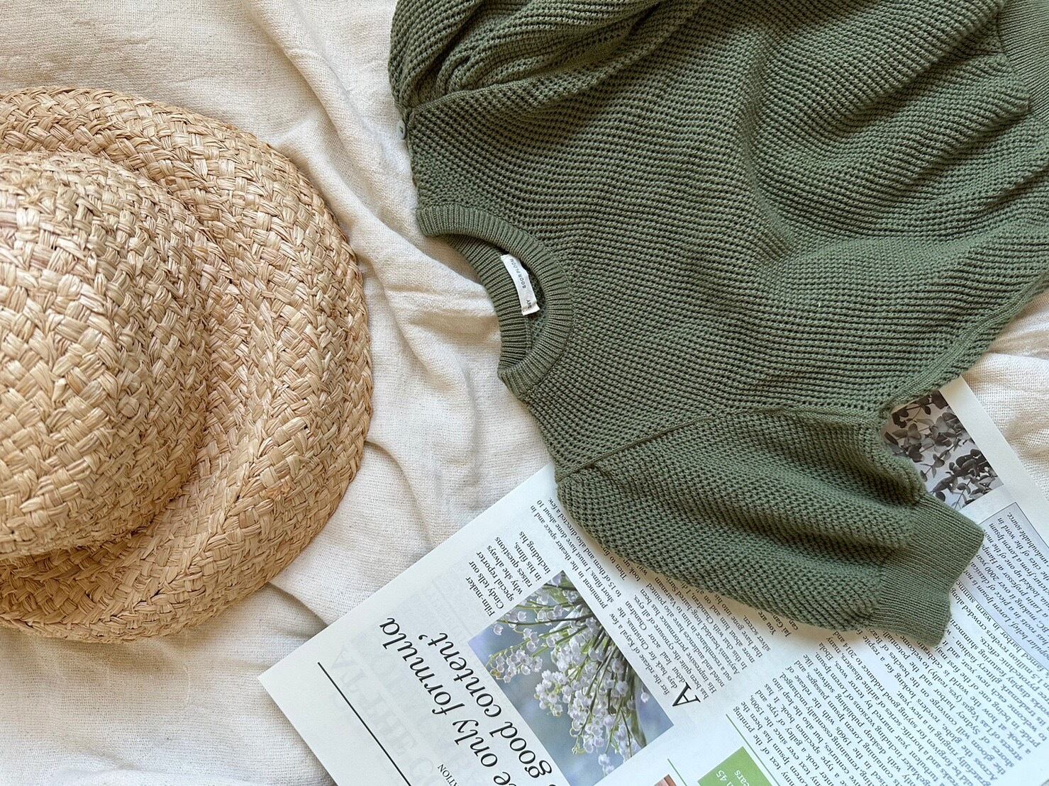 【予約】puff rib summer knit