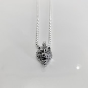 WOLF PENDANT with BLACK DIAMOND / ウルフペンダント・ブラックダイヤモンドアイズ