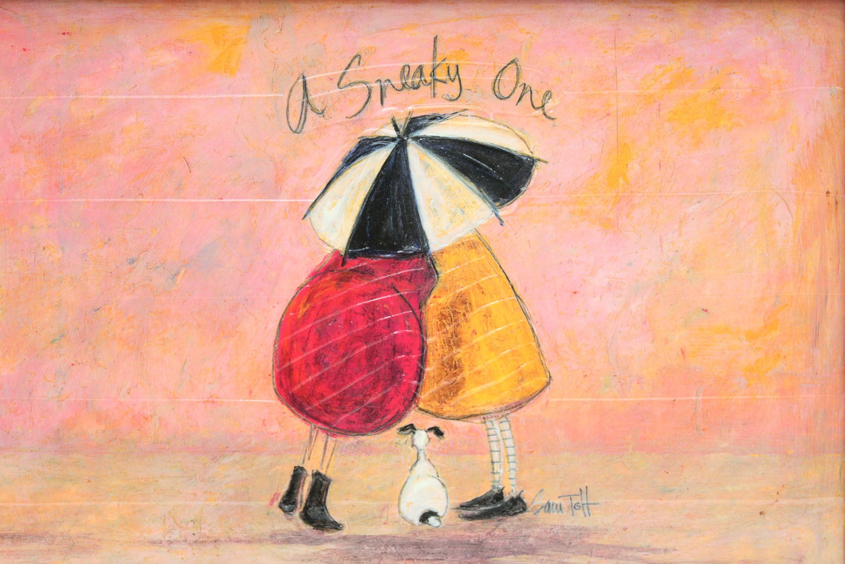 サムトフト「スニーキー ワン」Ｍサイズ ゲル加工アート アートフレーム 絵画 インテリア