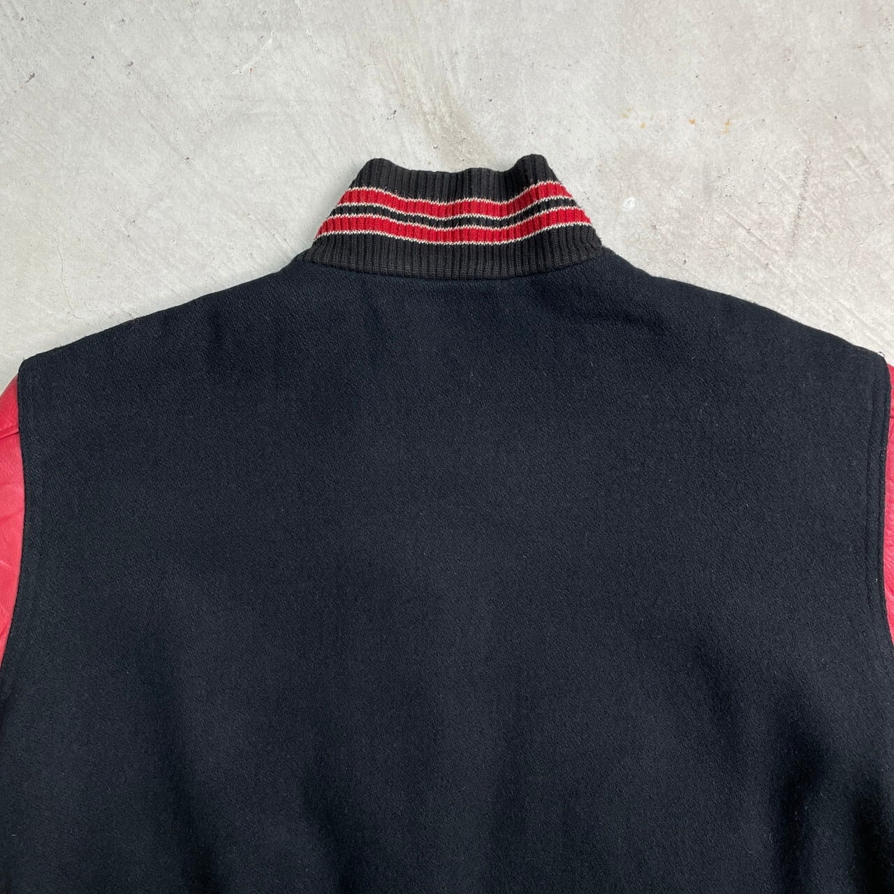 80年代 RENNOC ウールスタジャン 袖レザー メンズL 古着 80s 80年代 RENNOC ウールスタジャン 袖レザー メンズL 古着 80s