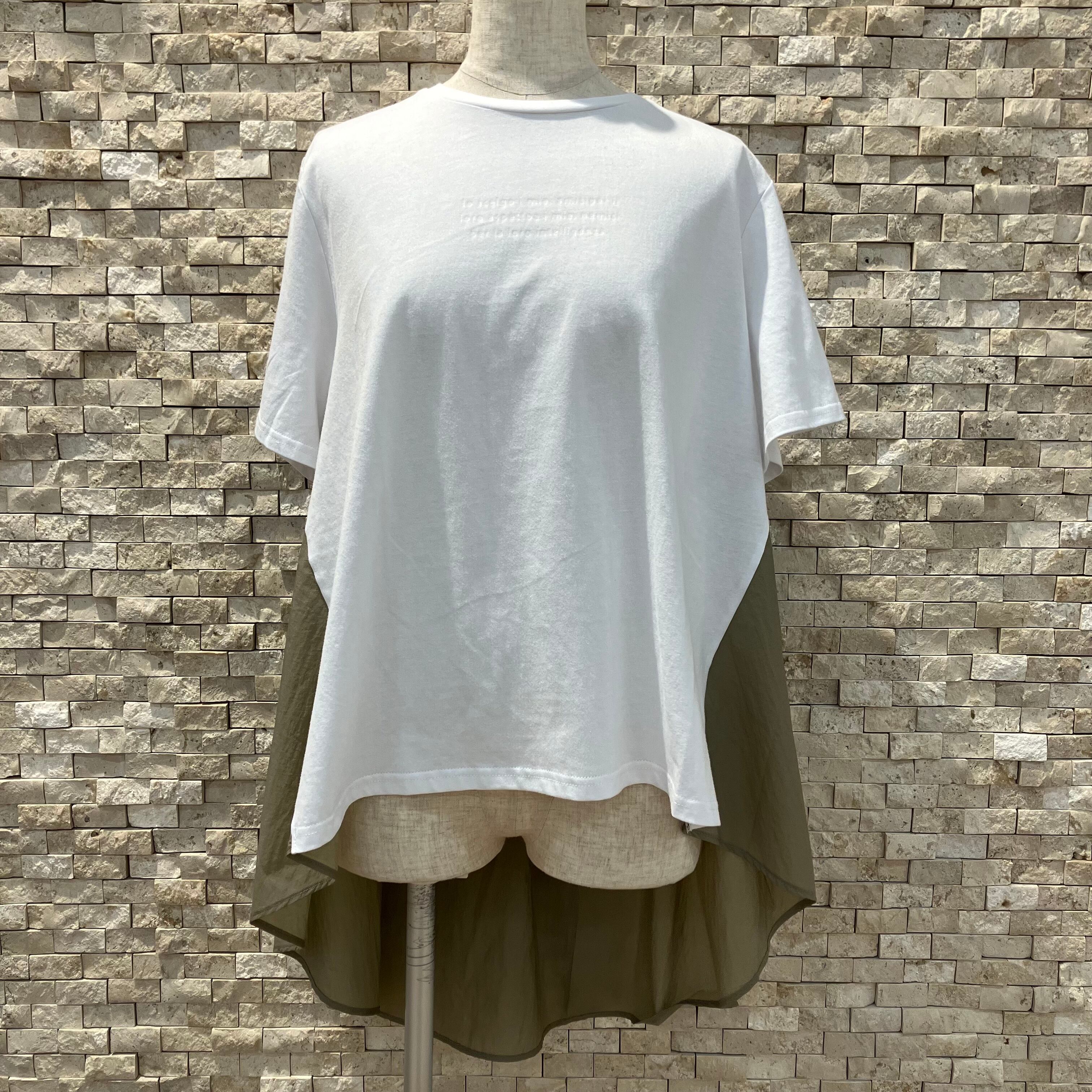 【33℃】布帛切替フィッシュテール天竺プルオーバー(gz305304)