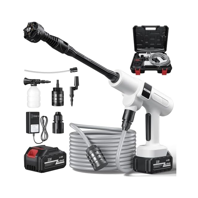 高圧洗浄機 コードレス 2024強化版 洗車機 軽量 充電式 8MPa 6IN1