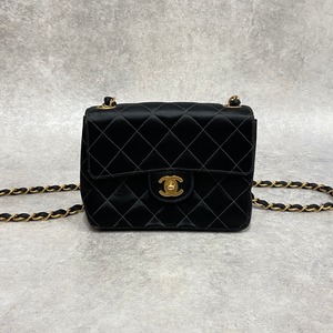 CHANEL シャネル ミニマトラッセ サテン ショルダー ブラック 6016-202204