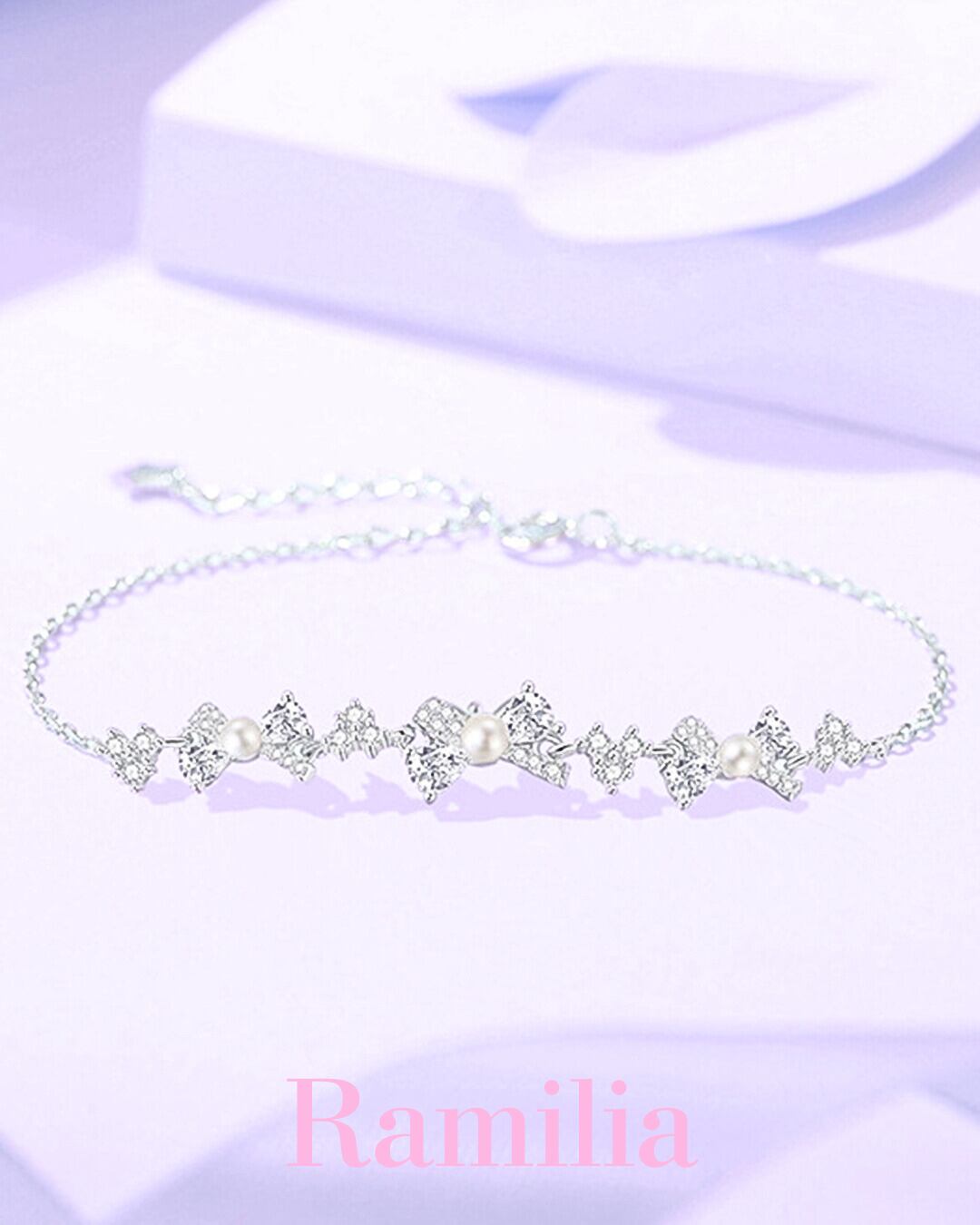 パールリボンエターナルブレスレット R2506011