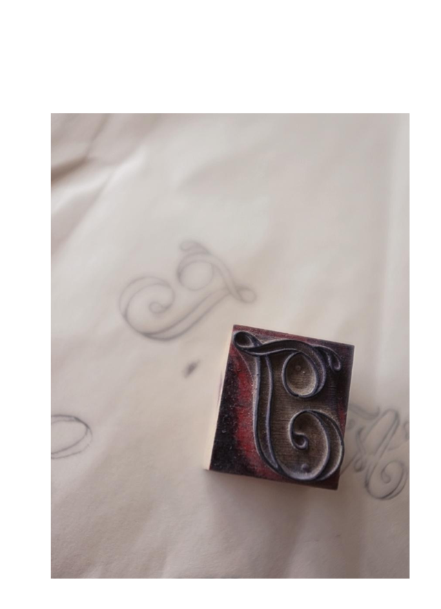 フランス 3c 曲芸的Tとモノグラムと刺繍用スタンプ アンティーク