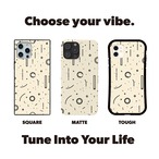 受注生産 iPhoneケース 月と点線のミニマル護符｜幾何学シンボル TALM051C