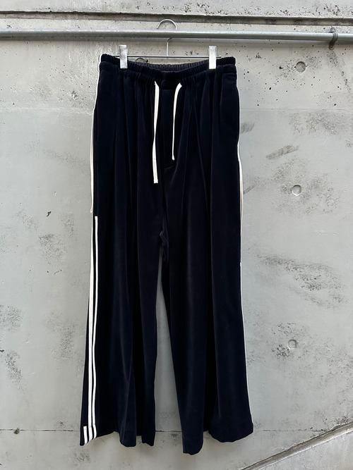 『my beautiful landlet』 VELOR JERSEY WIDE EASY PANTS / NAVY