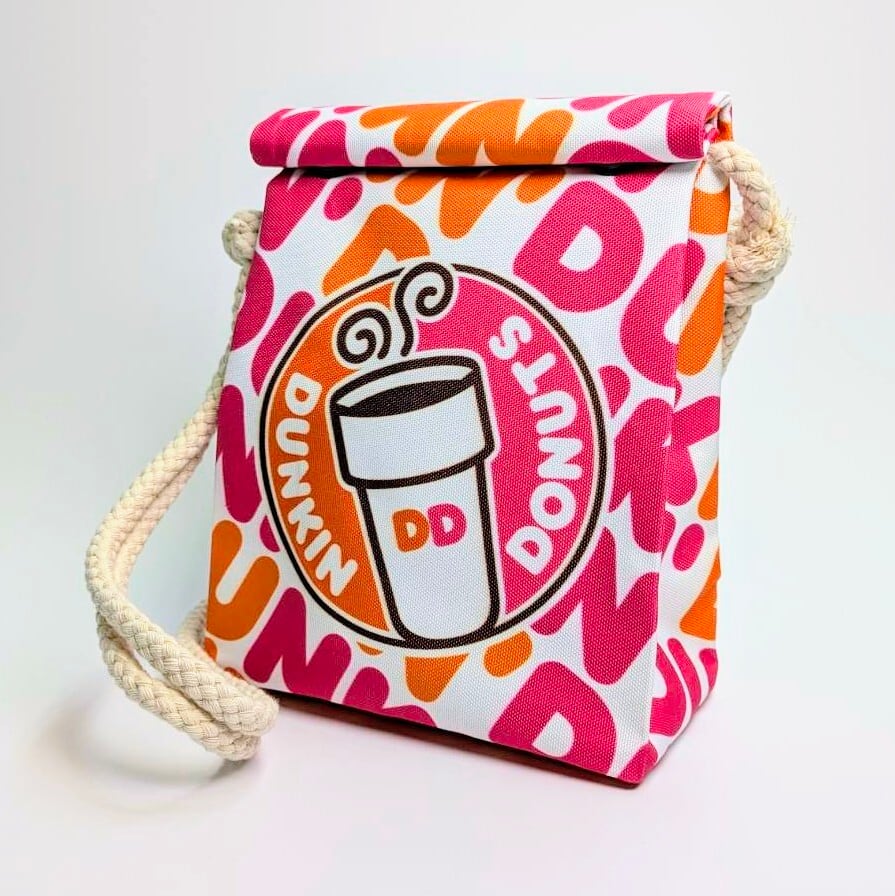 ♧【 Dunkin' Donuts（ ダンキンドーナツ ）】ロープショルダーバッグ＊紙袋風 / Food Bag 〚アメリカン雑貨 アメトイ〛