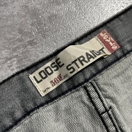 【W38 L34】 usa levi's 先染ブラック リーバイス 569 詳細写真4